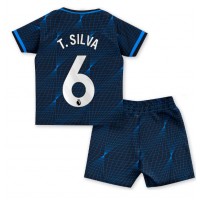 Chelsea Thiago Silva #6 Vonkajší Detský futbalový dres 2023-24 Krátky Rukáv (+ trenírky)